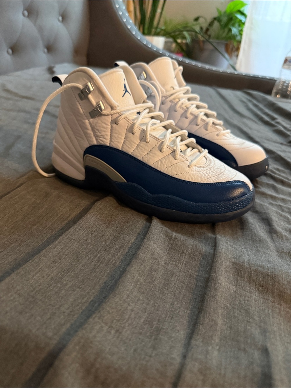Jordan Retro 12 Sneakers in White and Blue
